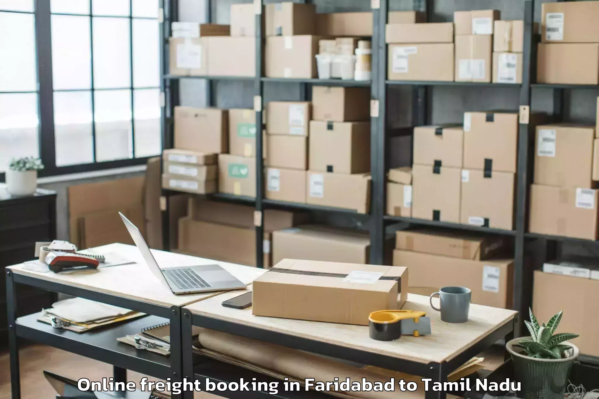 Efficient Faridabad to Kodavasal Online Freight Booking